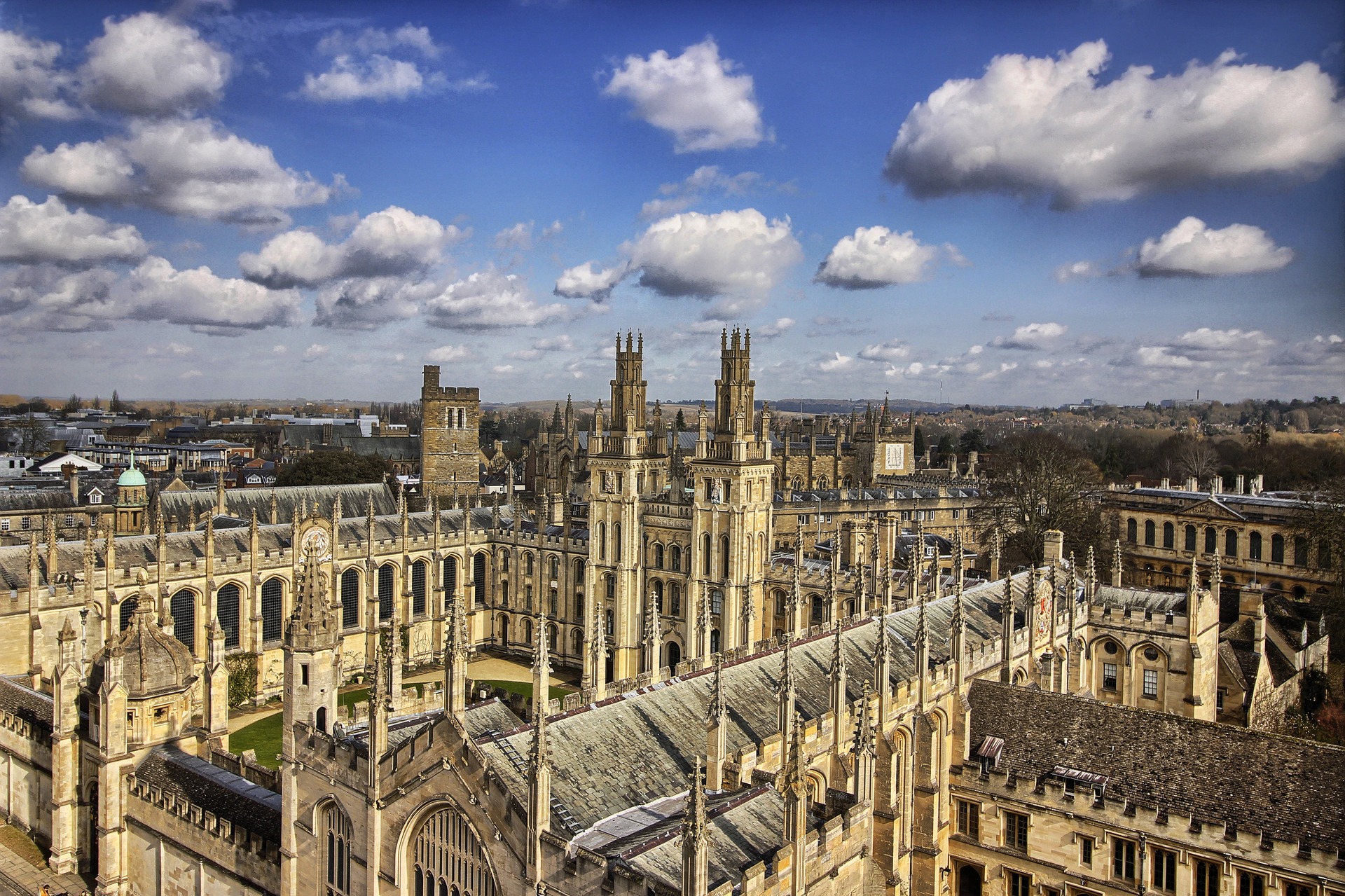 Kampus Oxford z lotu ptaka