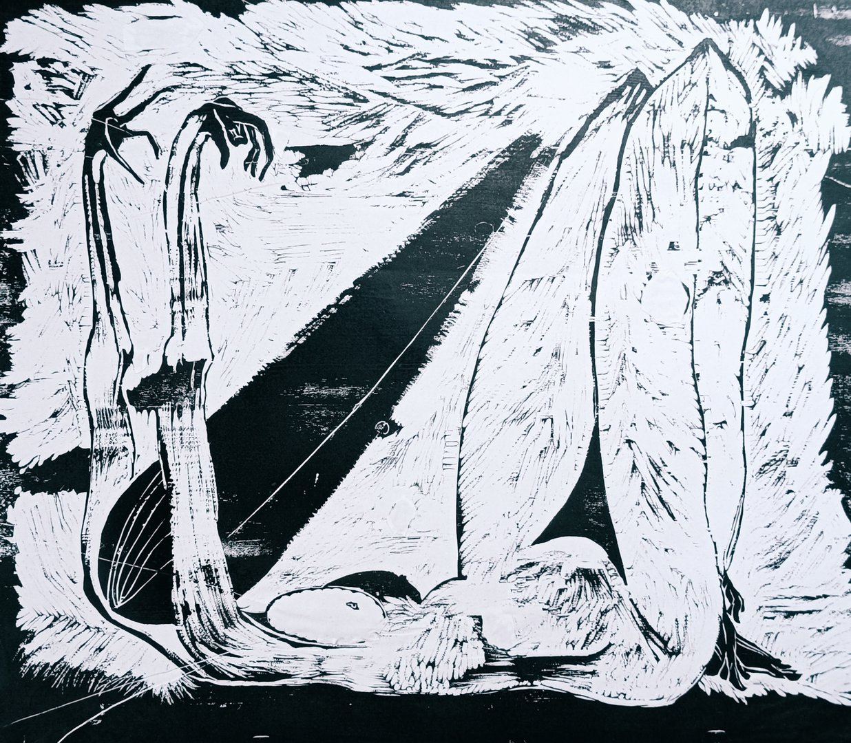 Drzeworyt A. Nowickiego "Akt"