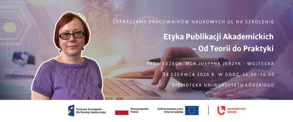 grafika informująca o szkoleniu z wizerunkiem osoby prowadzącej.