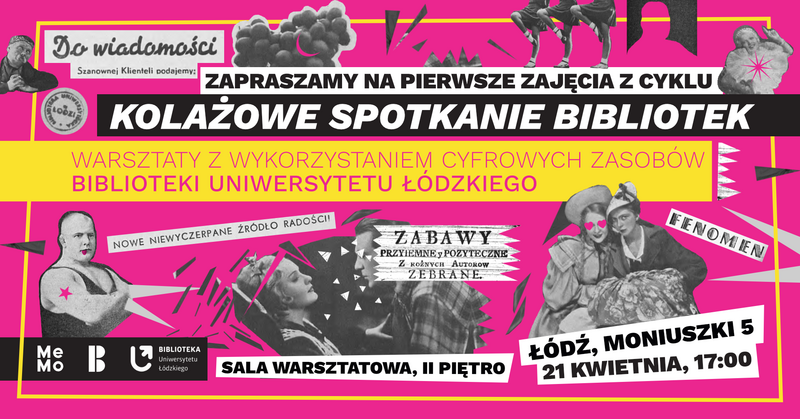 Różowy kolaż